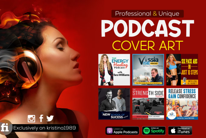 Gig Preview - Design professional itunes podcast cover artwork logo