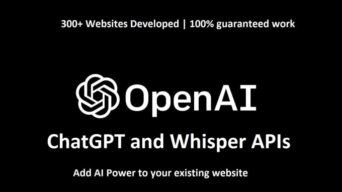 Gig Preview - Integrate openai chatgpt and whisper apis in your website