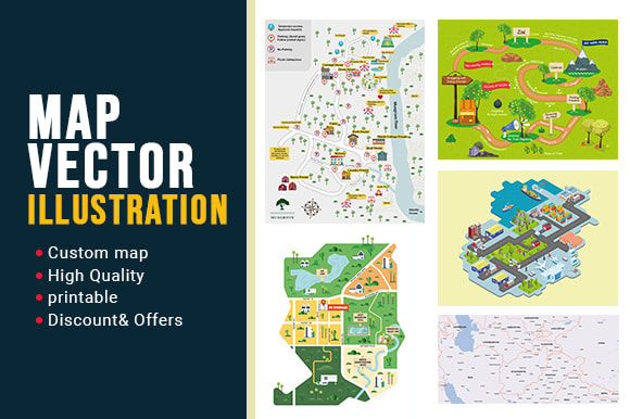 Gig Preview - Create high quality vector map illustration