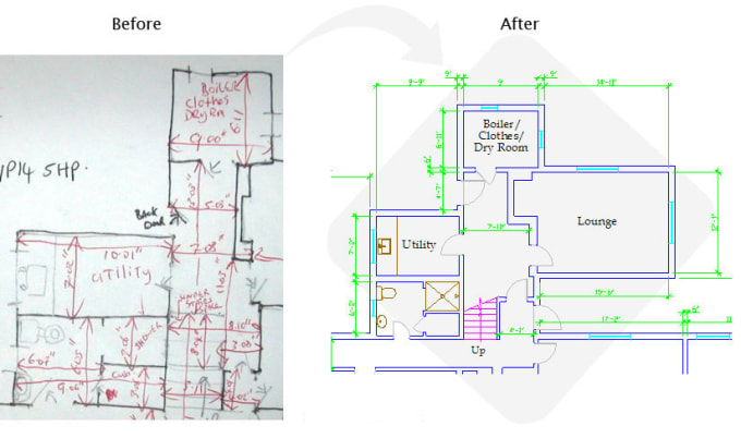 Gig Preview - Do your sketch to cad file or convert pdf to cad