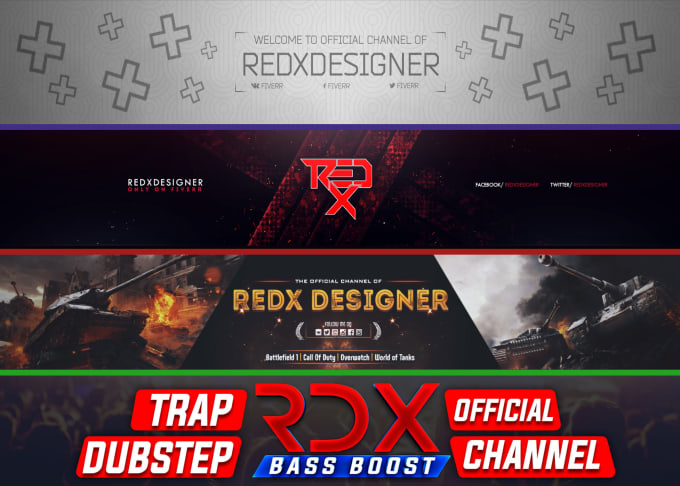 Gig Preview - Make the best gaming banners for youtube