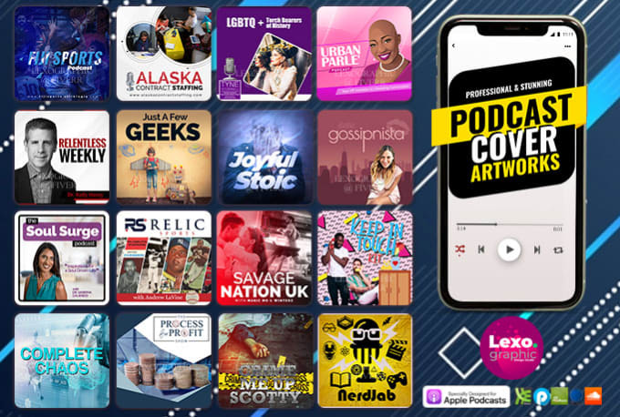 Gig Preview - Design stunning podcast cover art that stands out in itunes