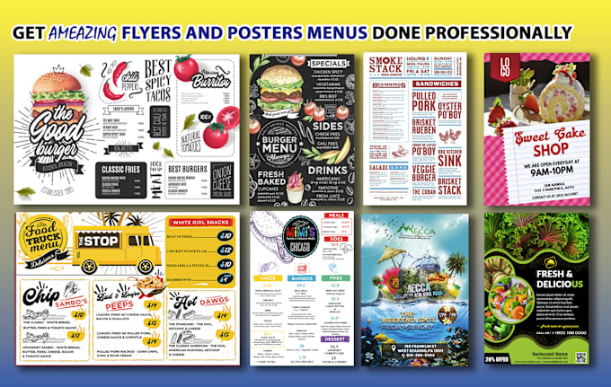 Gig Preview - Do professional restaurant food menu design, digital menu, menu card