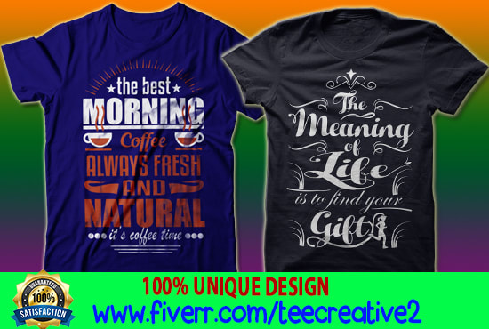 Gig Preview - Create eye catching typography and teespring tshirt design