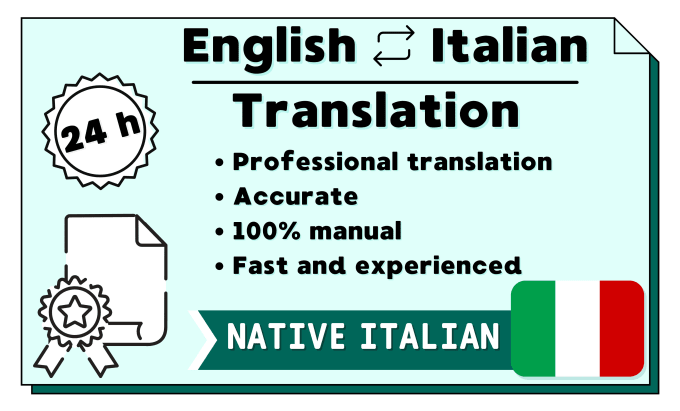 Gig Preview - Translate your texts from english to italian and vice versa