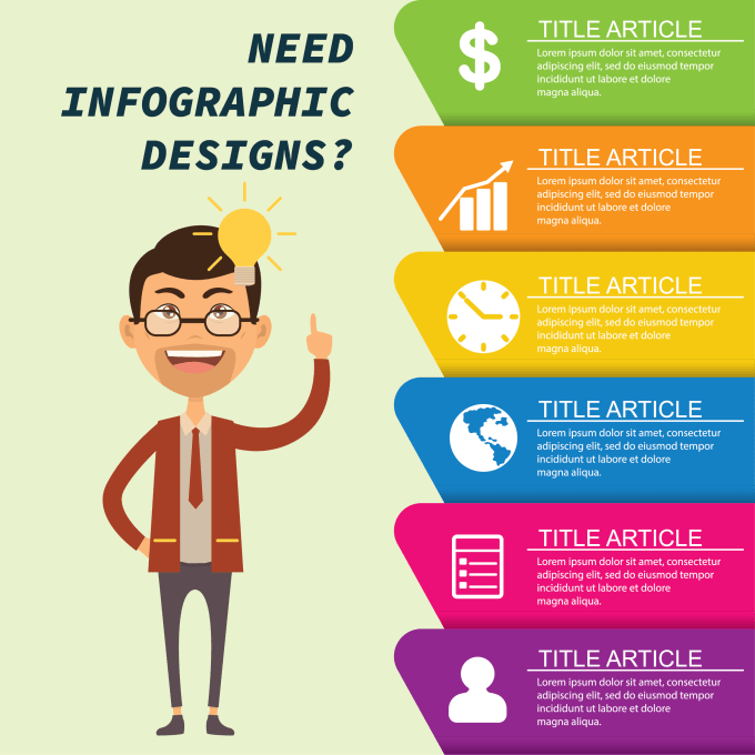 Gig Preview - Create pristinely infographic designs for your project