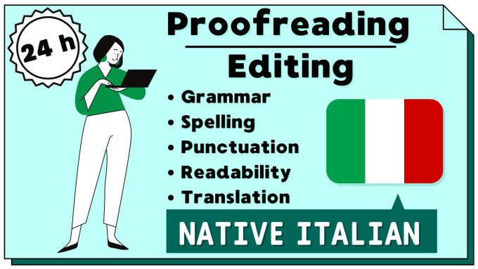 Gig Preview - Proofread and edit your italian texts and articles