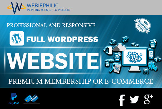 Gig Preview - Create wordpress ecommerce and premium membership website