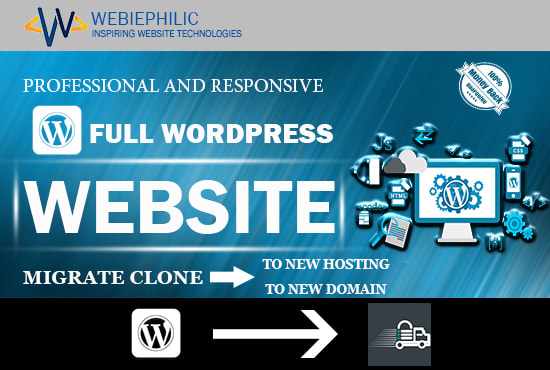 Gig Preview - Do wordpress clone, copy or transfer your wordpress website