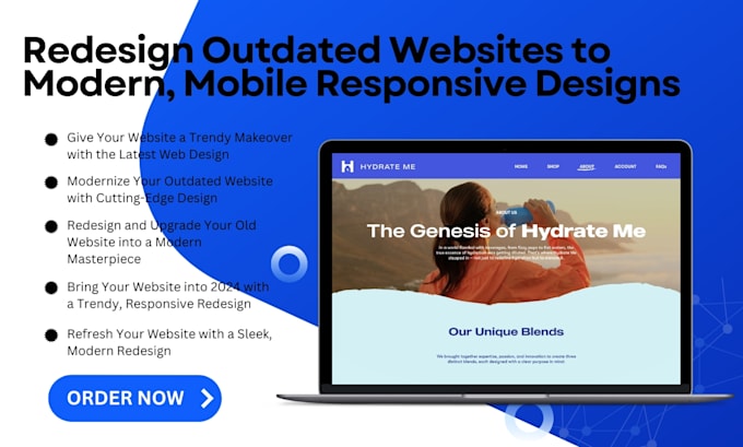 Gig Preview - Redesign outdated websites to modern, responsive designs