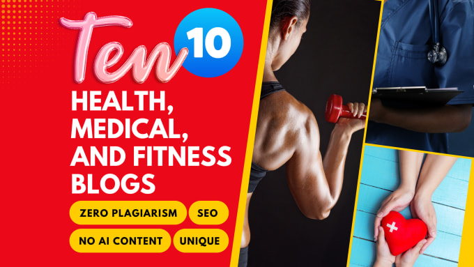 Gig Preview - Write SEO health, medical, nutrition, and fitness blogs