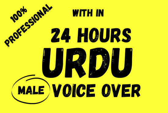 Gig Preview - Record professional urdu voice overs in 24 hours