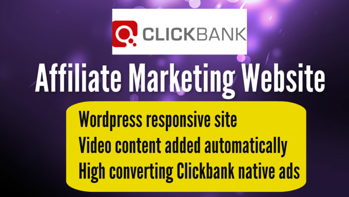 Gig Preview - Create clickbank affiliate website for passive profits