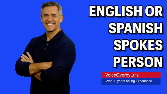 Gig Preview - Be your professional english or spanish video presenter