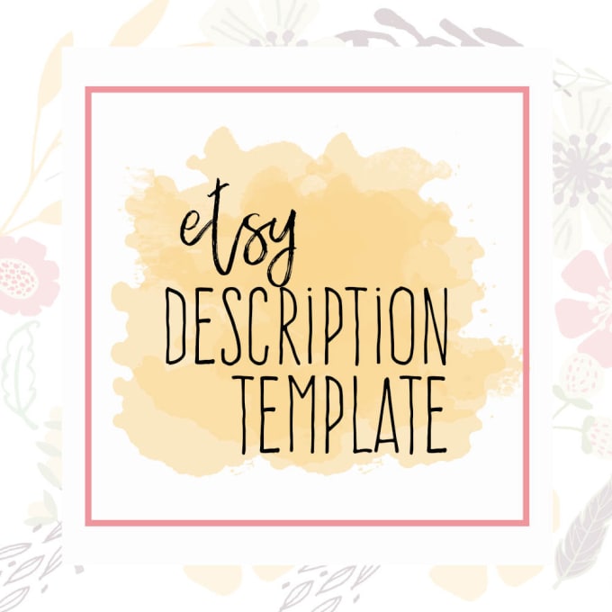 Gig Preview - Create an etsy SEO optimized description template