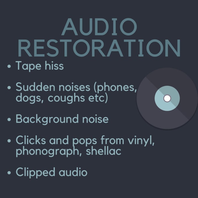 Gig Preview - Clean, fix and restore your audio