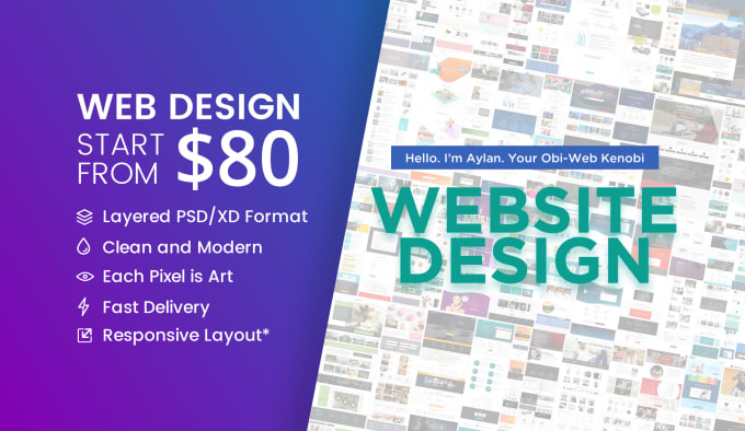 Gig Preview - Design creative and premium psd, xd, or figma website UI