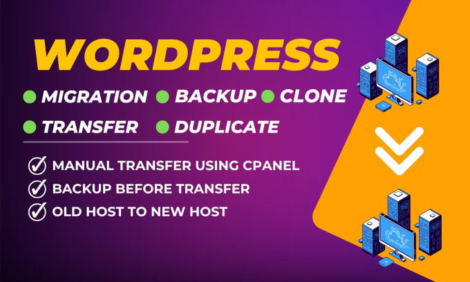 Gig Preview - Clone backup migrate duplicate transfer wordpress in 2 hour