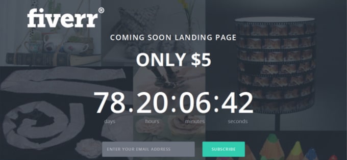 Gig Preview - Create coming soon landing page with countdown