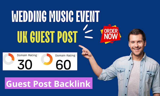 Gig Preview - Publish wedding music event article on UK sites with guest post backlink