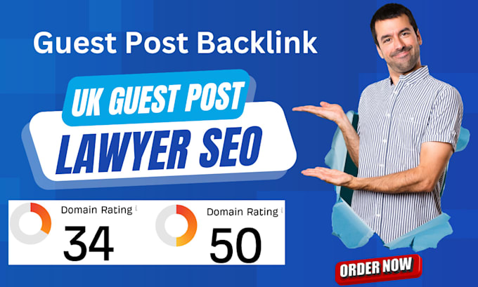 Gig Preview - Publish lawyer seo website article with high quality UK guest post backlink