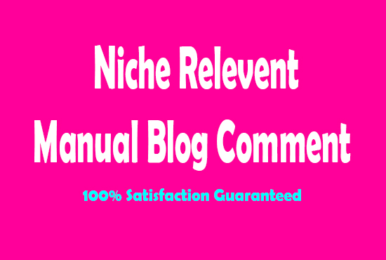 Gig Preview - Do niche relevant manual blog comment backlink