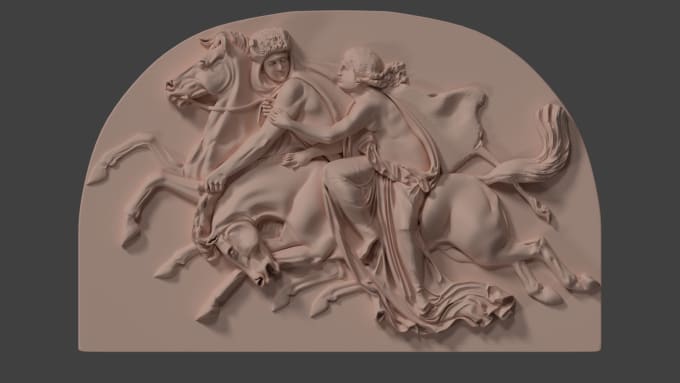 Gig Preview - Make cool bas relief carved 3d models for cnc