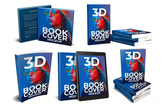 Gig Preview - Do 3d book cover mockup, ebook mockup, digital device mockup