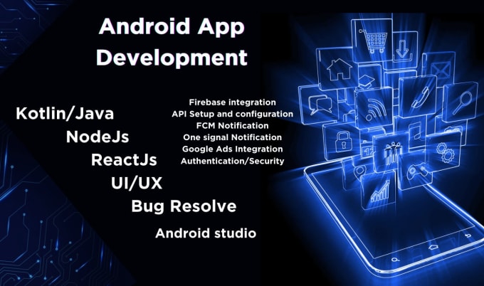 Gig Preview - Develop android apps in android studio with kotlin or java