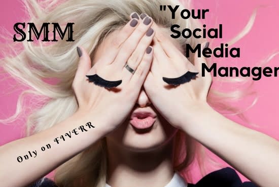 Gig Preview - Be your social media marketing manager and content designer