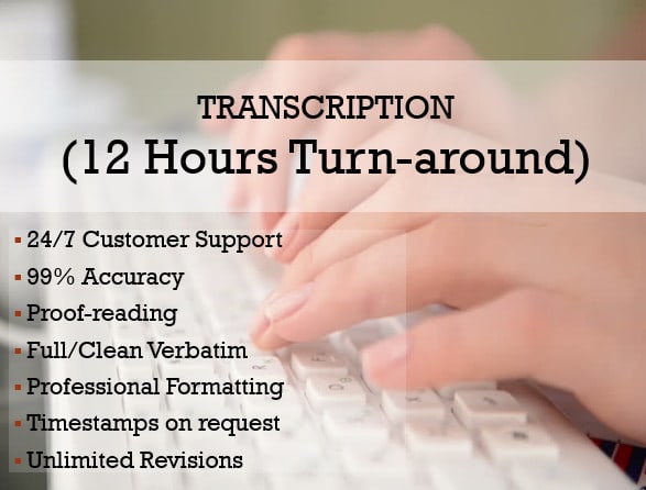 Gig Preview - Deliver transcription in 12 hours