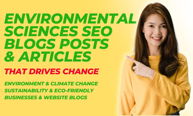 Bestseller - write SEO friendly articles on earth nature environmental sciences