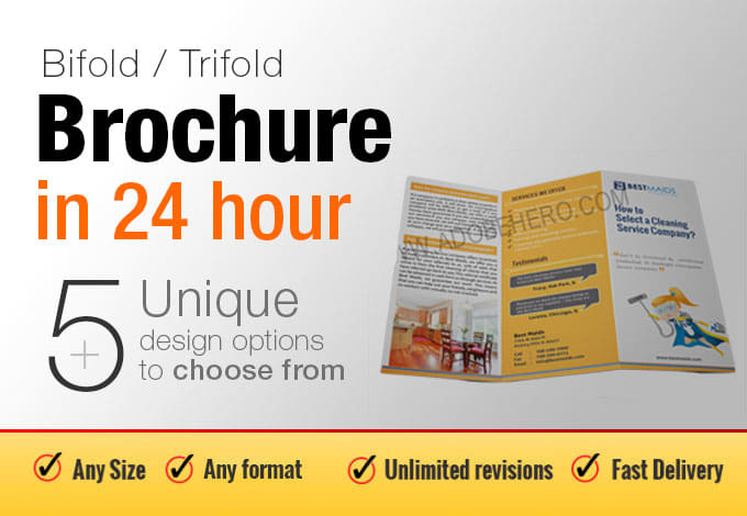 Gig Preview - Design professional bifold brochure, trifold brochure design