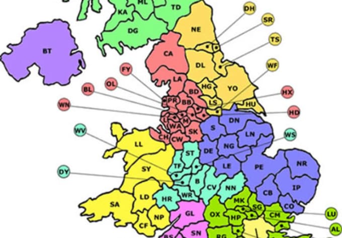 Give You UK Zip Code Database Fiverr   PostcodeMap 480x790 