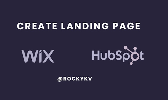 Gig Preview - Create landing page on wix or hubspot