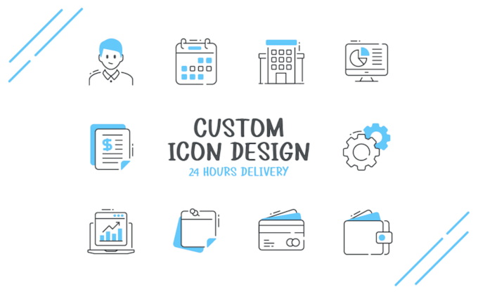 Gig Preview - Design custom flat icon set for website and app in 24 hours