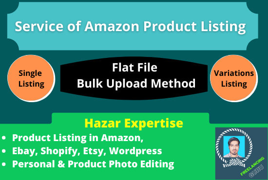 Gig Preview - Upload variable products on amazon using flat file