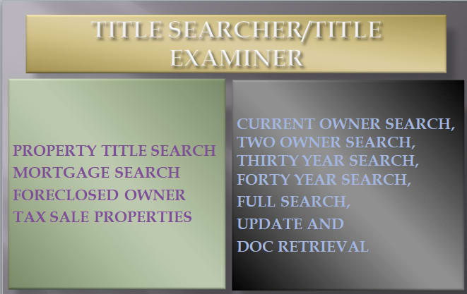 Gig Preview - Do property title search