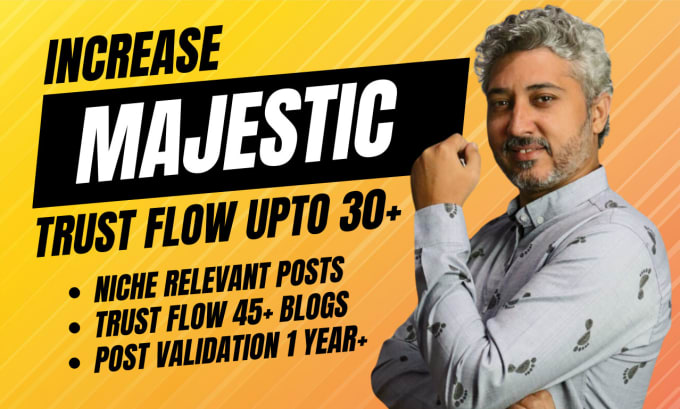 Gig Preview - Give your website a permanent majestic trust flow boost