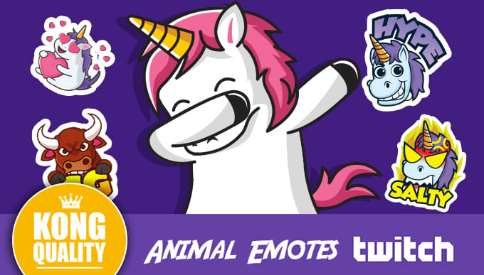 Gig Preview - Create custom unique animal emotes for kick twitch youtube