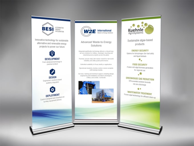 Gig Preview - Design roll up banner or backdrop banner for trade shows