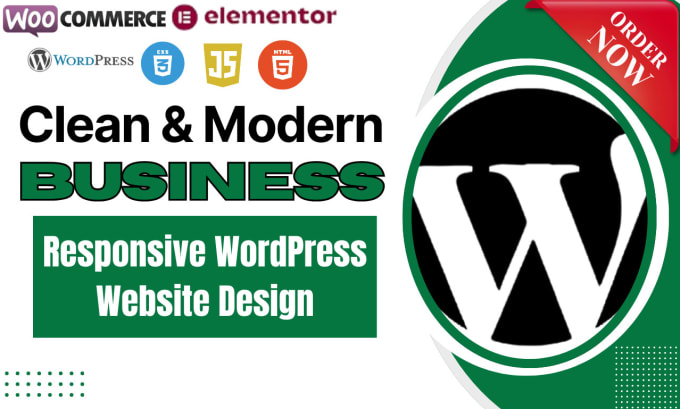 Gig Preview - Design clean and modern wordpress business website