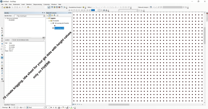 Gig Preview - Create 3d maps with contour lines from gis gps data