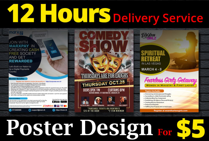 Gig Preview - Design professional poster for your business