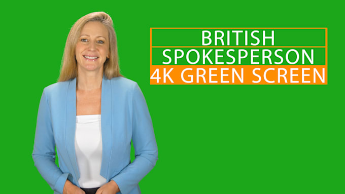 Gig Preview - Film your green screen british spokesperson video in 4k