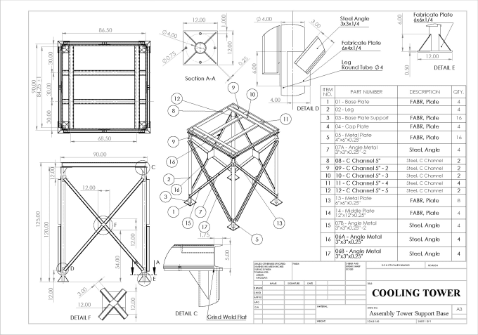 Gig Preview - Make 2d drawing for fabrication, manufacturer