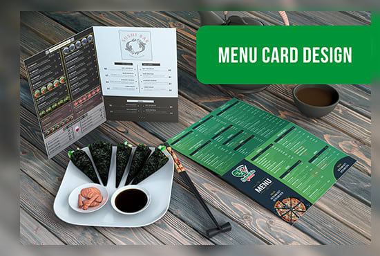 Gig Preview - Professional restaurant menu card design, food menu design