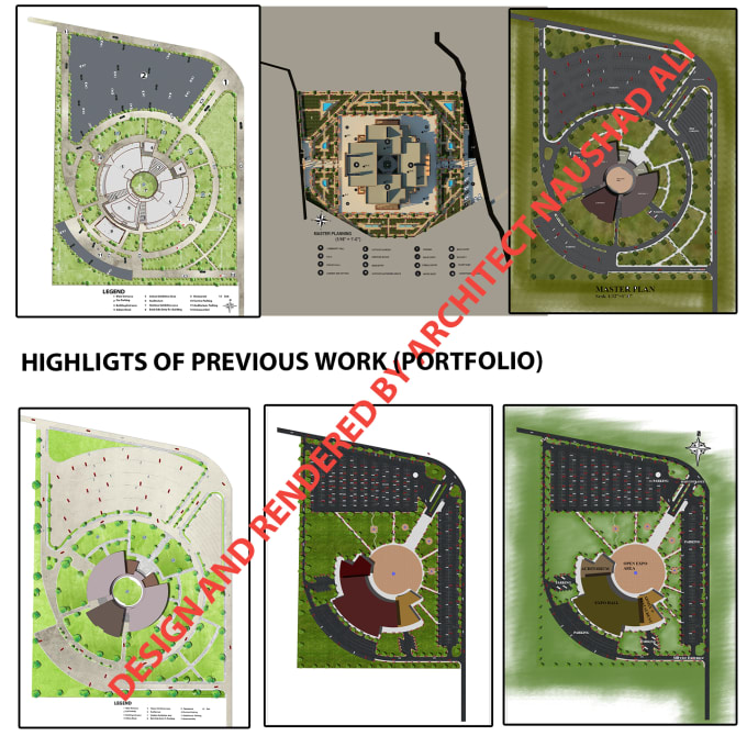 Gig Preview - Do  photoshop rendering of master plan and floor plans