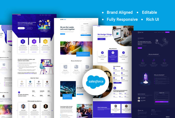 Bestseller - design pardot responsive editable landing page template