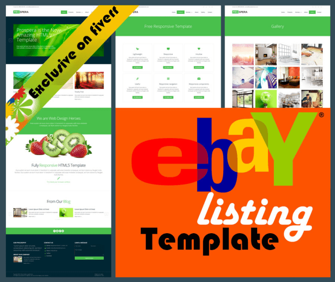 Gig Preview - Create professional ebay responsive listing template